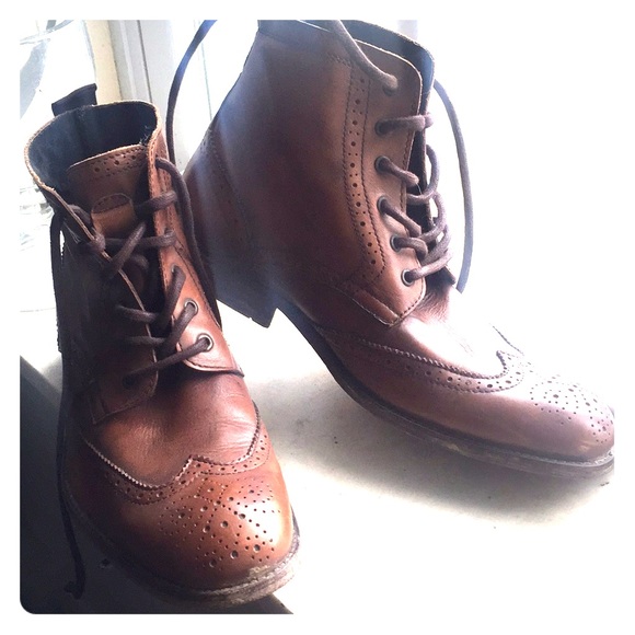 simpson tan brogue boot